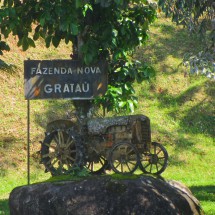 Ancient tractor on the farm New Gratau between Paraty and Angra dos Reis